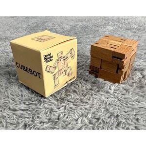 Areaware Cubebot Micro (Wooden) David Weeks Studio Tiny Puzzle 1.5" Small Toy